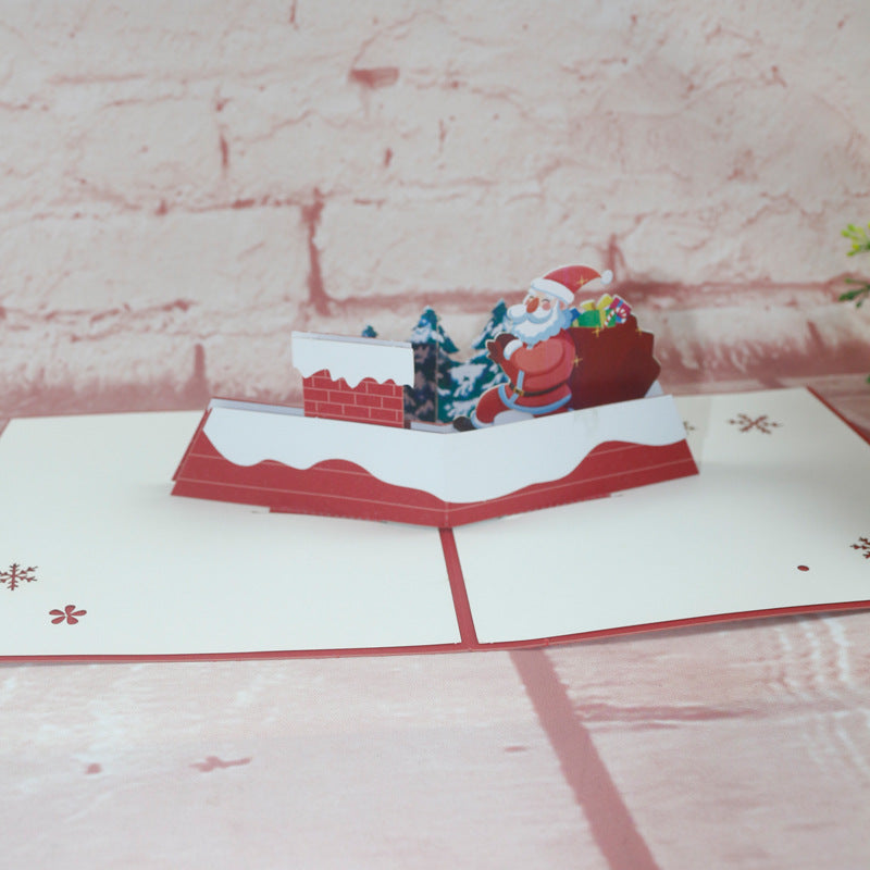 Christmas 3D Card | Santa on the Roof Top