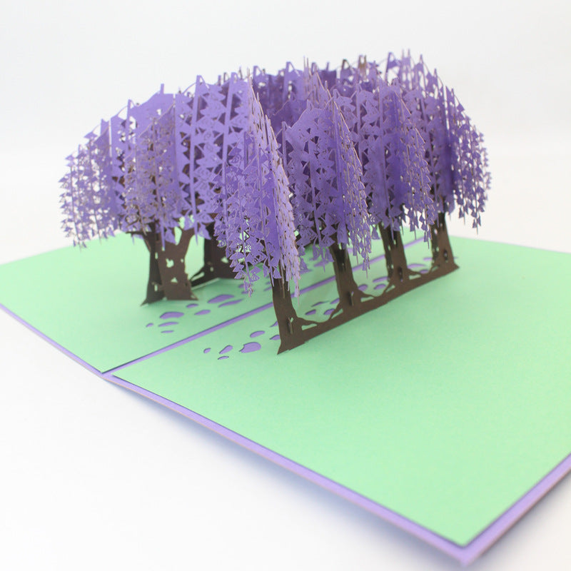 Orchard 3D Pop Up Card | Greeting Card | Ginkgo Forest | Cherry Orchand | Jacaranda Forest | Birthday Card | Greeting Card