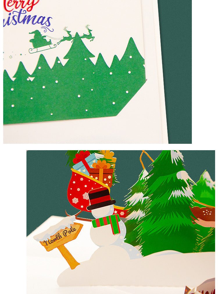 Merry Christmas Pop Up Card with Santa Claus