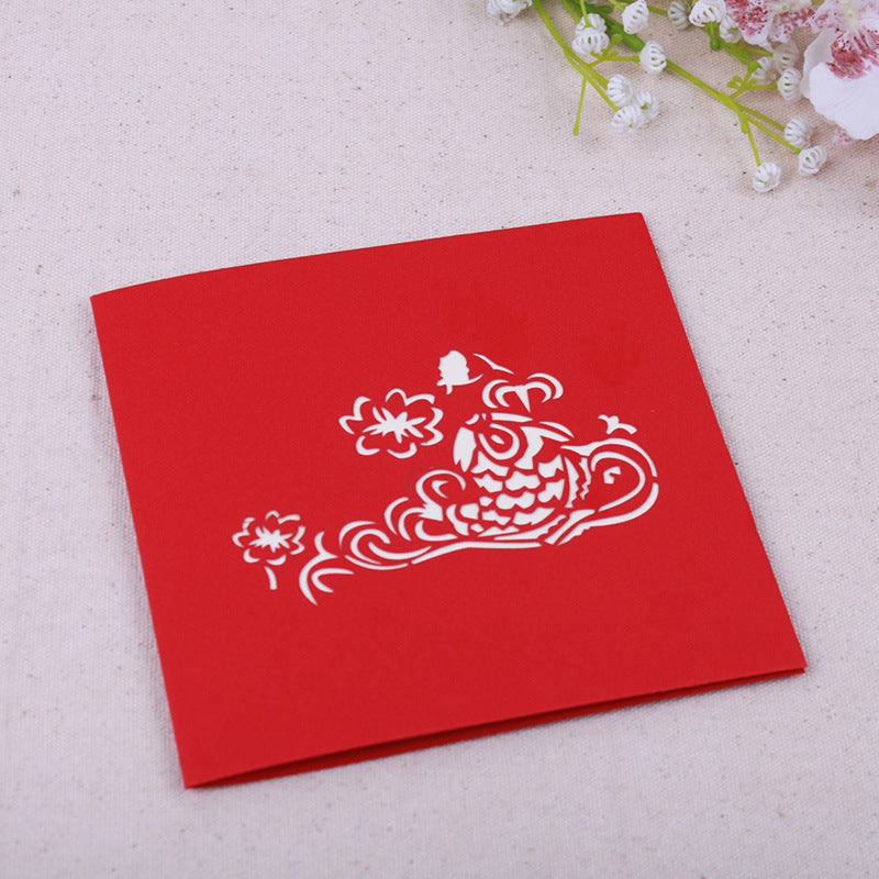 Chinese New Year Pop Up Card, Lunar New Year, Fish Pop Up Card