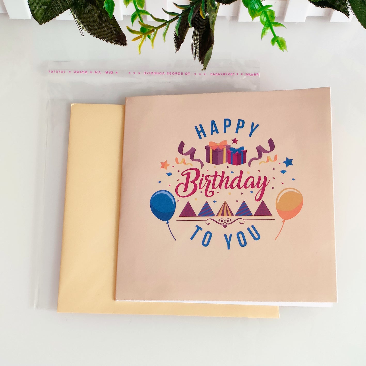 Colourful Birthday Cake Pop Up Card