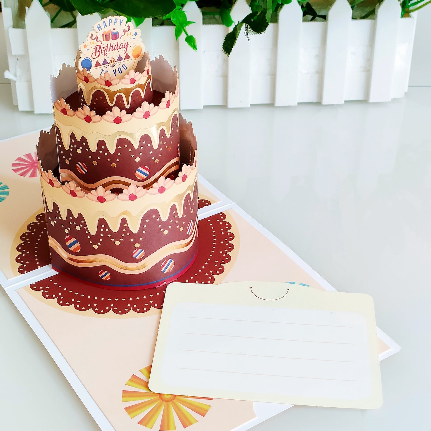 Colourful Birthday Cake Pop Up Card
