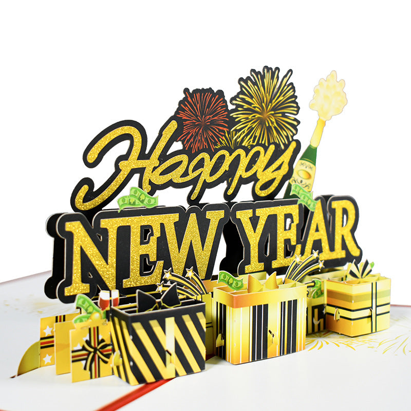 Happy New Year Pop Up Card