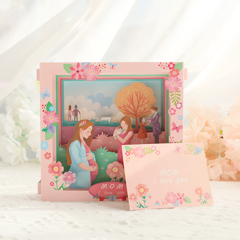 Mothers Day Tunnel Card - I Love You Mom