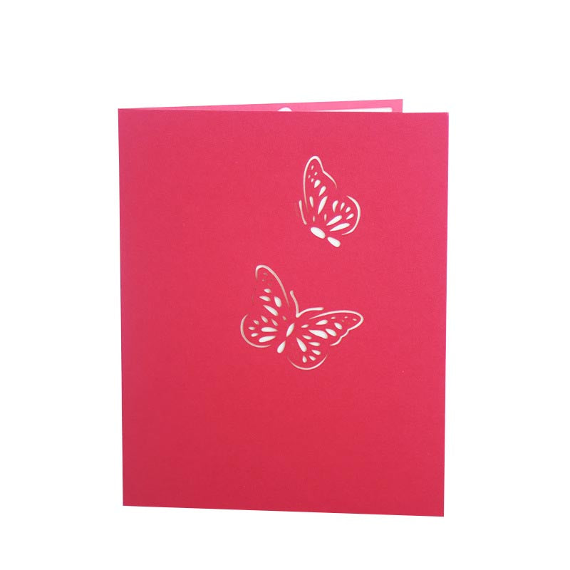 Blue or Pink Butterfly Pop Up Card