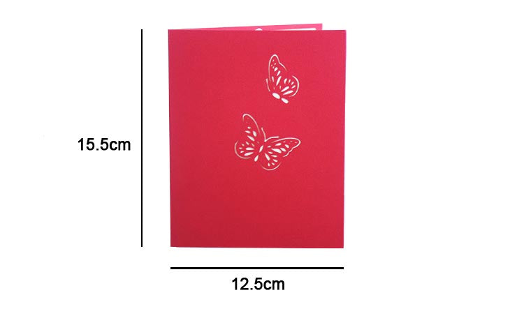 Blue or Pink Butterfly Pop Up Card
