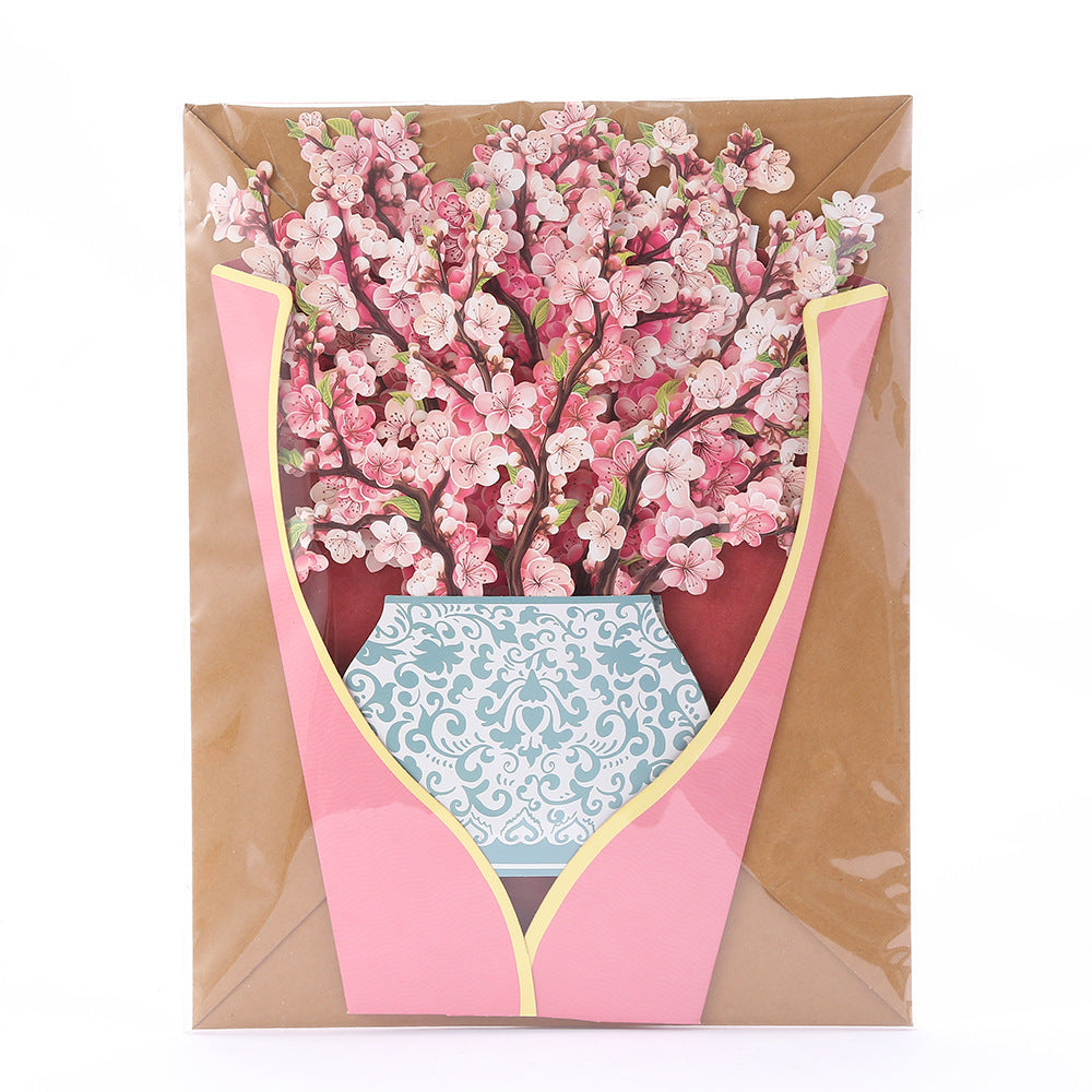 Colourful Tulips, Gerberas, Dahlia, Flowers Pop Up Card | Birthday | Wedding | Greeting Card | Valentines Card | Mothers Day Card