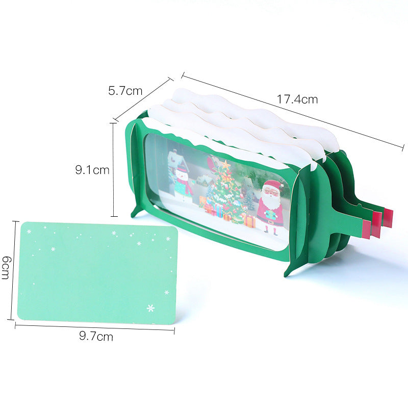 Christmas Tunnel Card - Bottle Shape - Q&T 3D Cards and Envelopes
