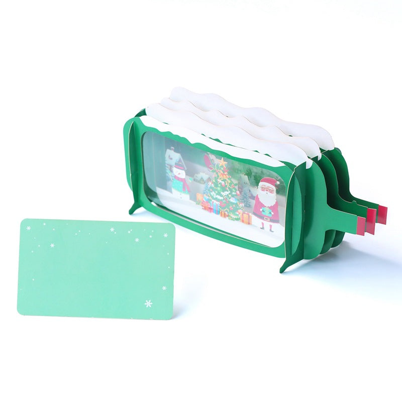 Christmas Tunnel Card - Bottle Shape - Q&T 3D Cards and Envelopes