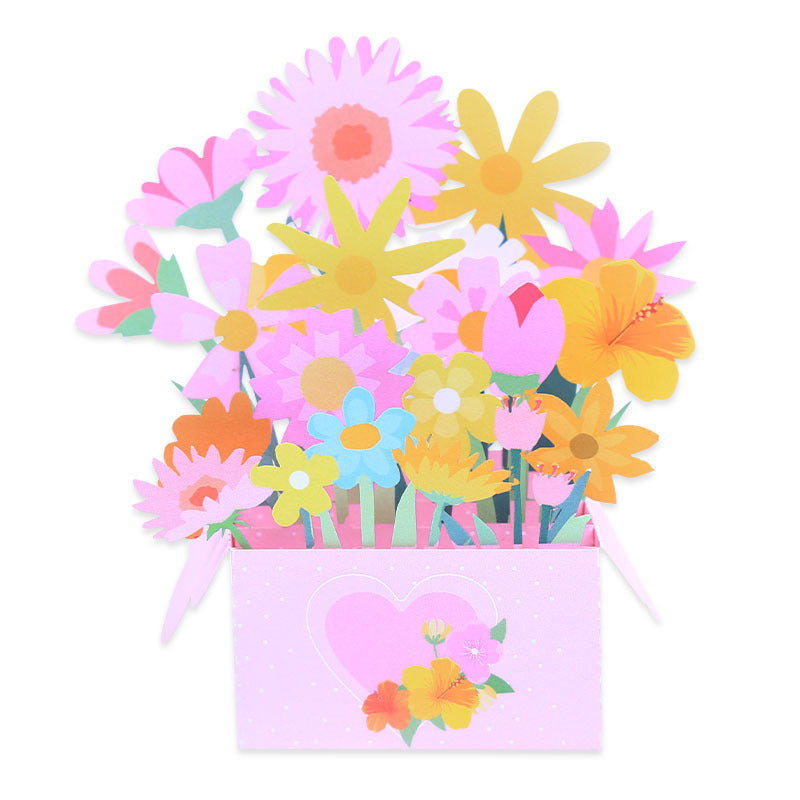 Summer Flowers Pop Up Card