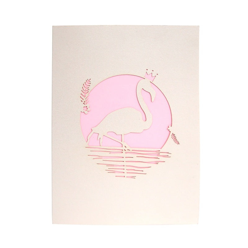 Flamingos Pop Up Card