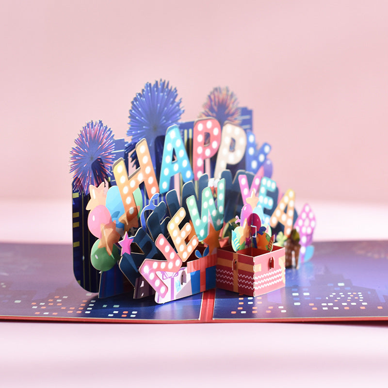 New Year Pop Up Card