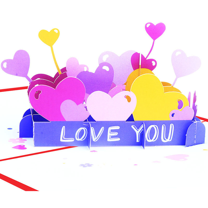 Love You Pop Up Card - Q&T 3D Cards and Envelopes