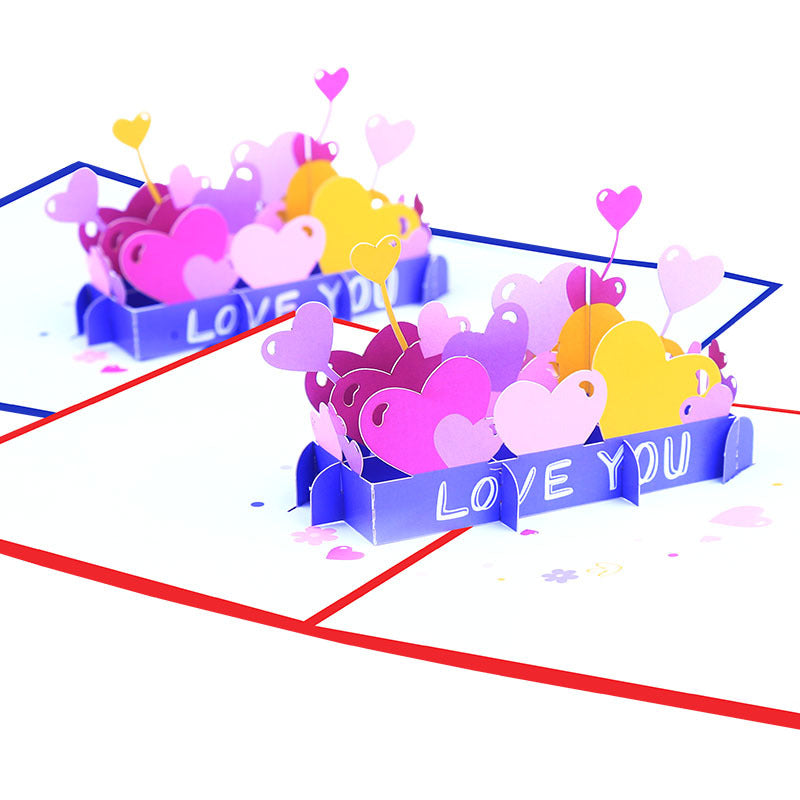 Love You Pop Up Card - Q&T 3D Cards and Envelopes