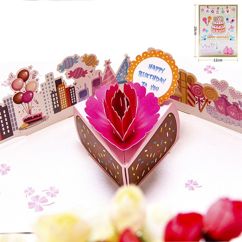 Piece of Birthday Cake Pop Up Card