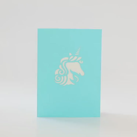 Rainbow Wings Unicorn Pop Up Card