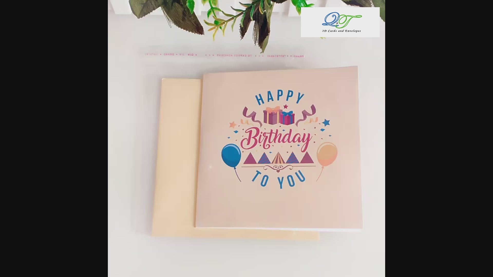 Colourful Birthday Cake Pop Up Card