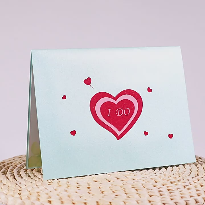 I Do! Pop Up Card | Engagement | Wedding | Valentines Day