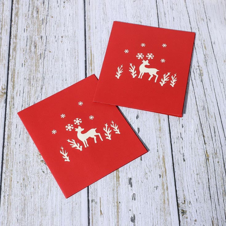 Christmas Card - Reindeer In The Woods