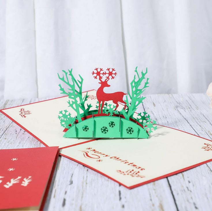 Christmas Card - Reindeer In The Woods