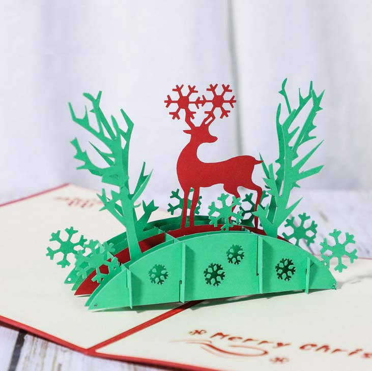 Christmas Card - Reindeer In The Woods