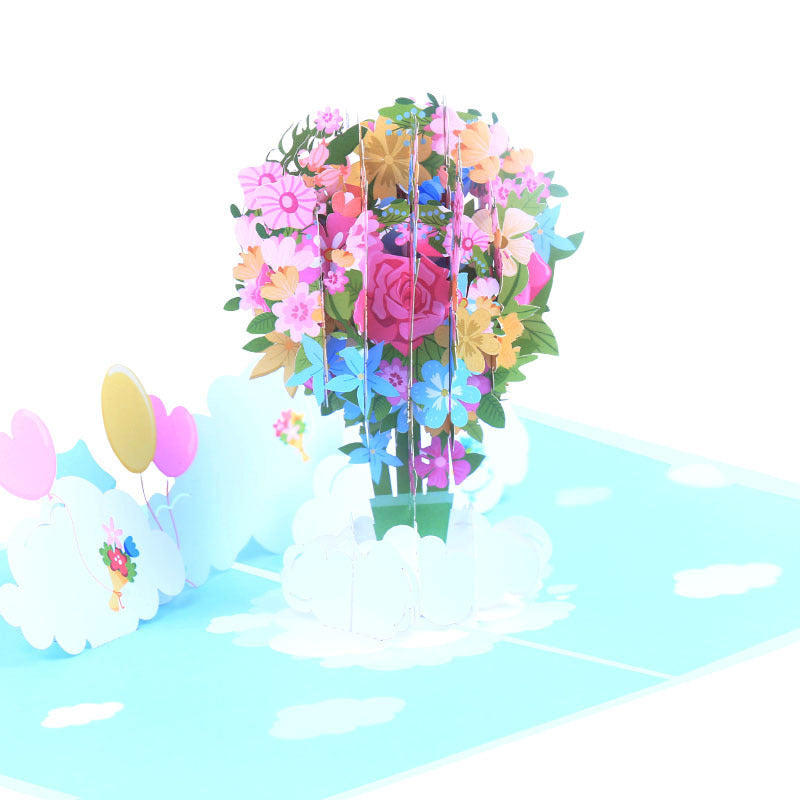 Sky Flowers Pop Up Card