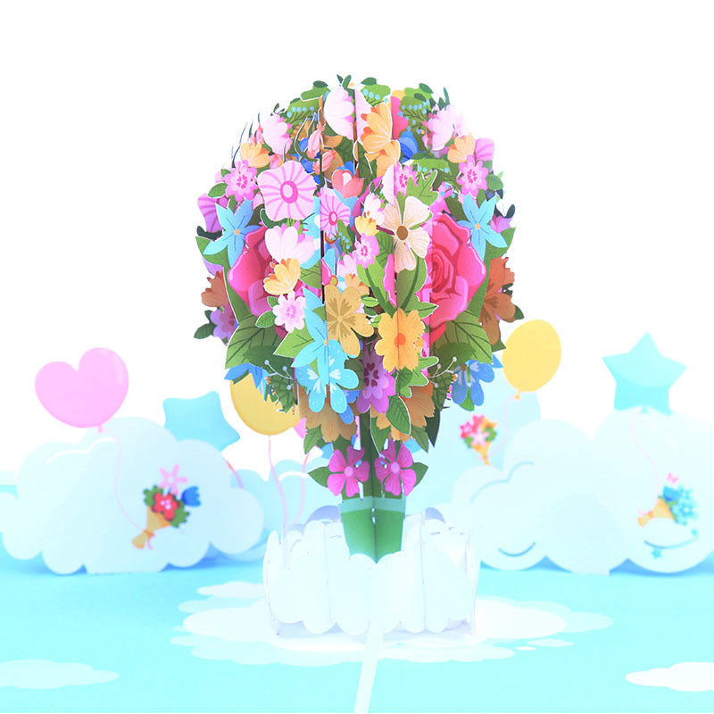 Sky Flowers Pop Up Card