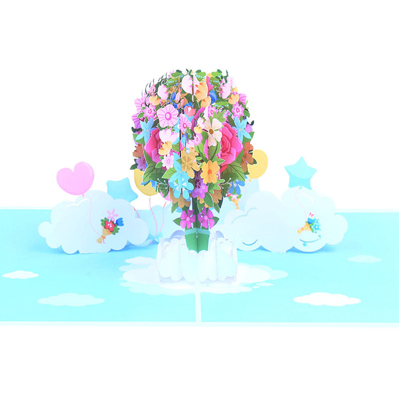 Sky Flowers Pop Up Card
