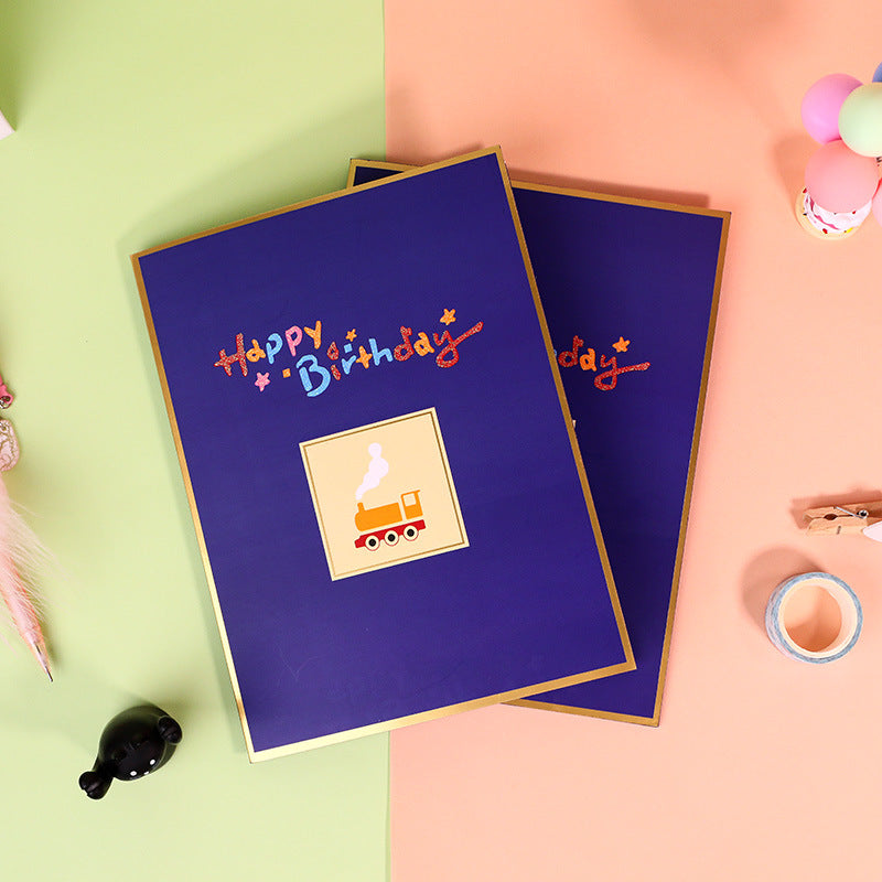 Birthday Pop Up Card - Happy Train