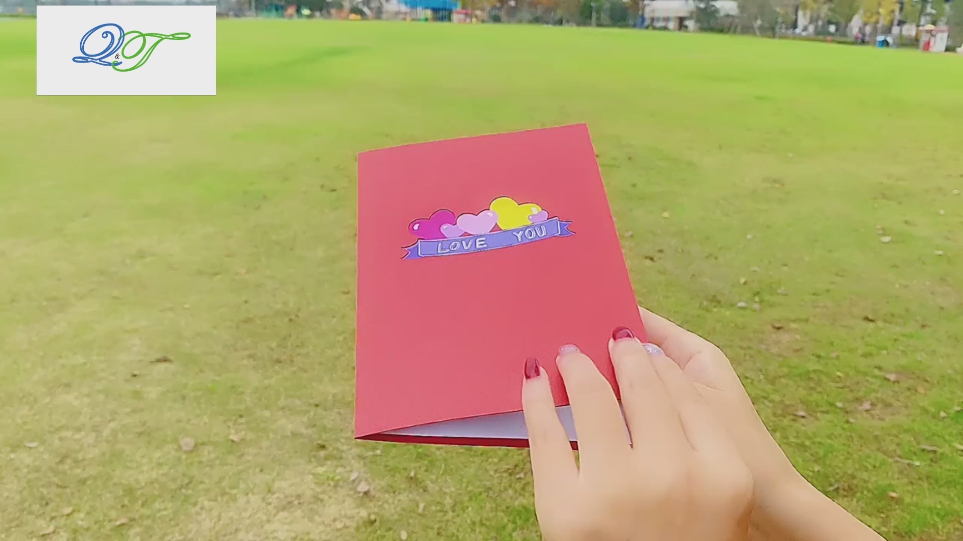 Love You Pop Up Card - Q&T 3D Cards and Envelopes