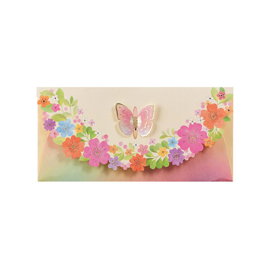 Flower Theme Multi Colour Money Envelope | Money Wallet | Birthday Gift, Valentines Day, Wedding Present | Fancy Gift