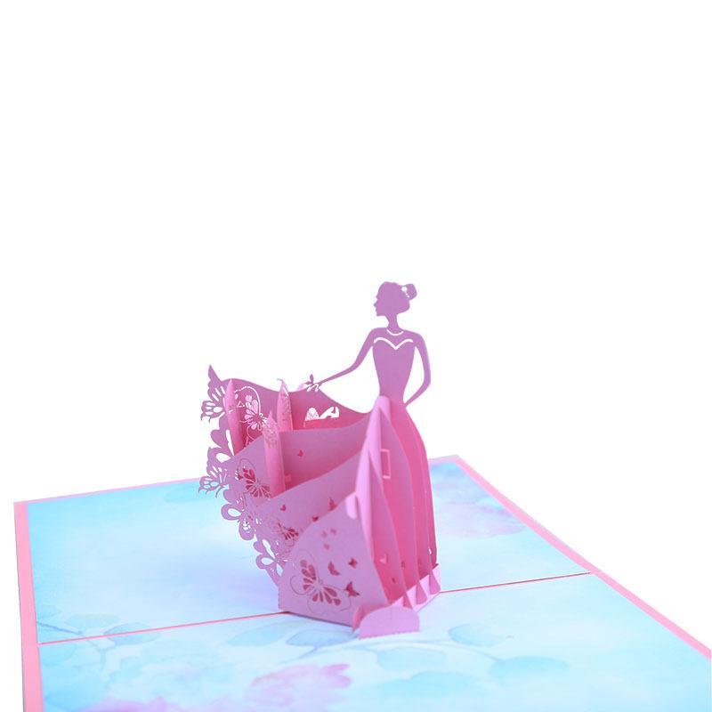 Dancing Princess Pop Up Card - Q&T 3D Cards and Envelopes
