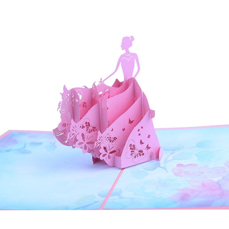 Dancing Princess Pop Up Card - Q&T 3D Cards and Envelopes