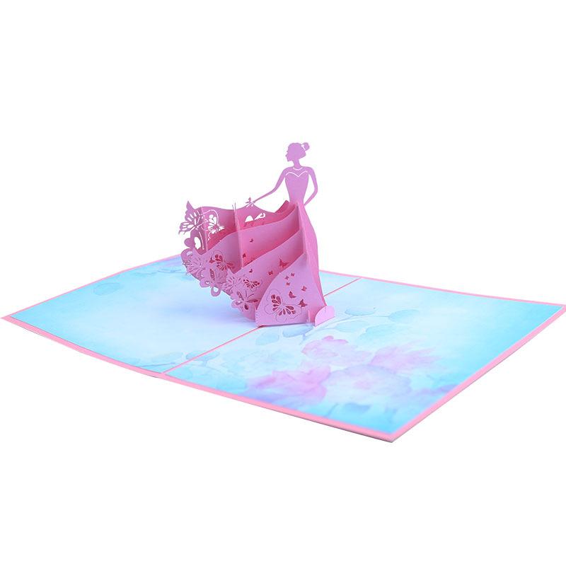 Dancing Princess Pop Up Card - Q&T 3D Cards and Envelopes