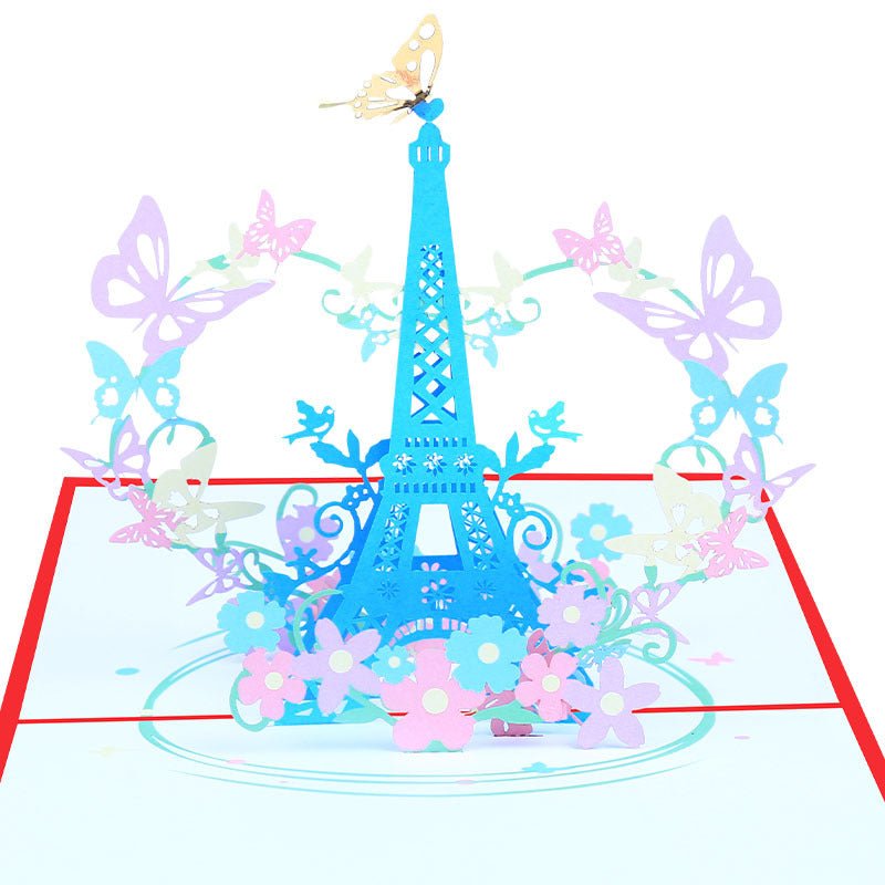 Paris Eiffel Tower Pop Up Card - Q&T 3D Cards and Envelopes