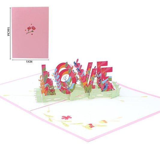 Romantic Love Pop Up Card - Q&T 3D Cards and Envelopes